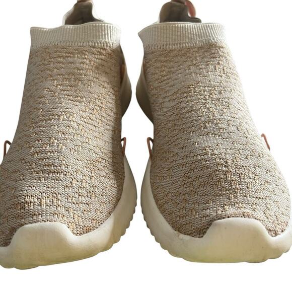 ADIDAS Sock Sneaker Women's Size 8.5 Cloudfoam Running Shoe EE9100 Beige Pink - Picture 4 of 13